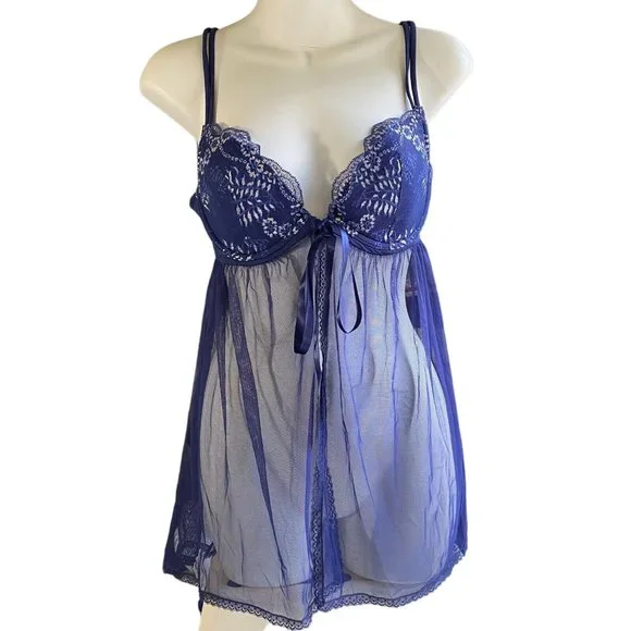 chinese dress ladies Vintage Victoria's Secret orange babydoll slip dress size: M – Angelic  Splash main image 1